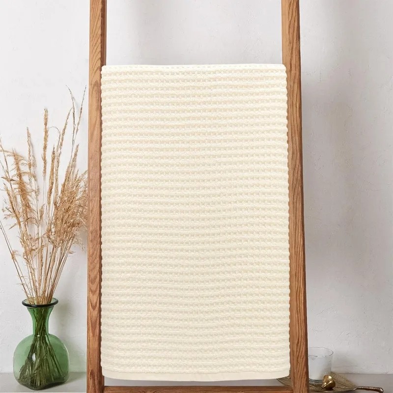 Полотенце махровое УЗБ Рельеф,L 70х130 крем,162473