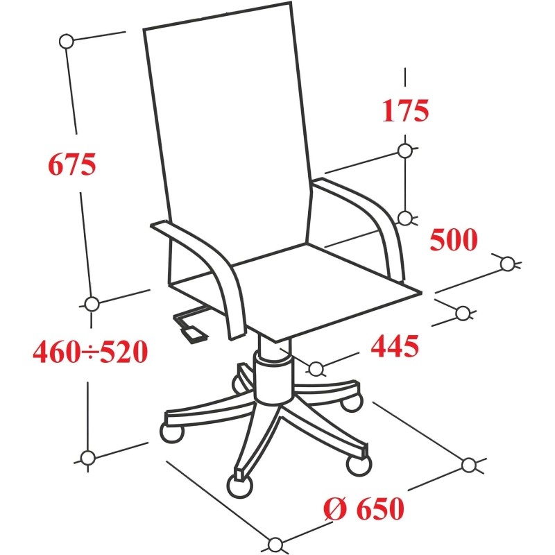 Кресло VT_EChair-673 TPU кож.зам черный пластик
