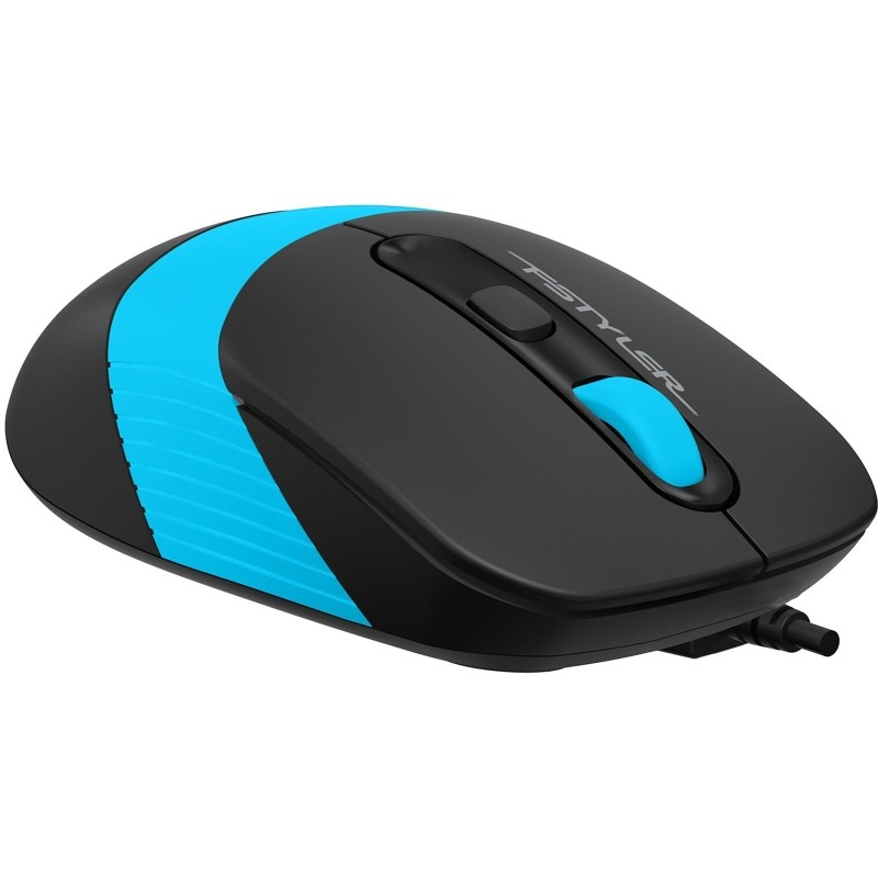 Мышь компьютерная A4Tech Fstyler FM10S черный/голубой 1600dpi USB (4but)