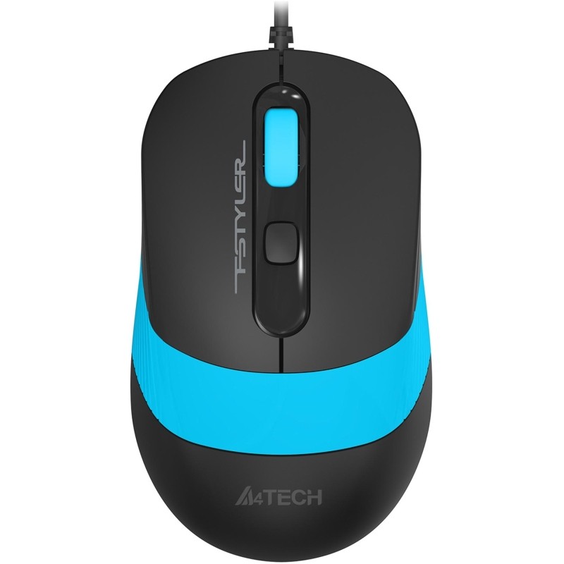 Мышь компьютерная A4Tech Fstyler FM10S черный/голубой 1600dpi USB (4but)