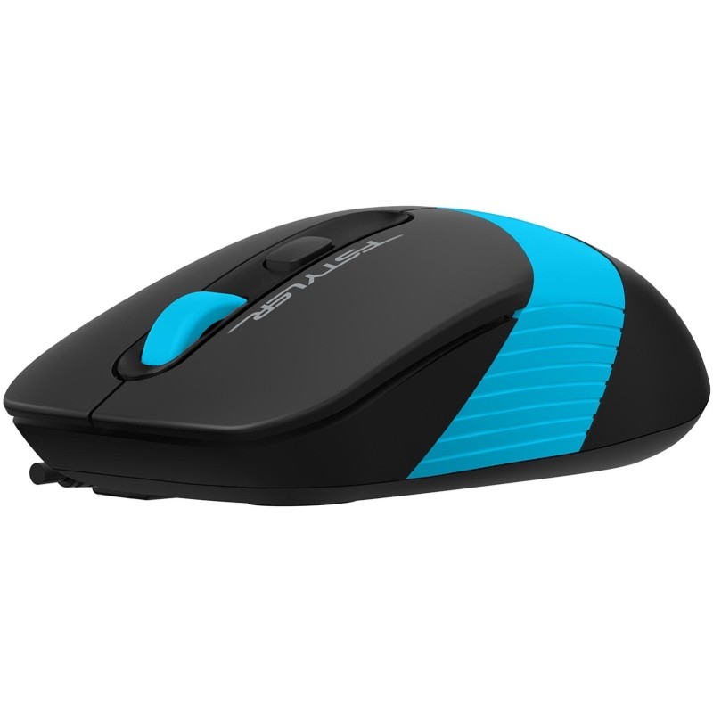 Мышь компьютерная A4Tech Fstyler FM10S черный/голубой 1600dpi USB (4but)