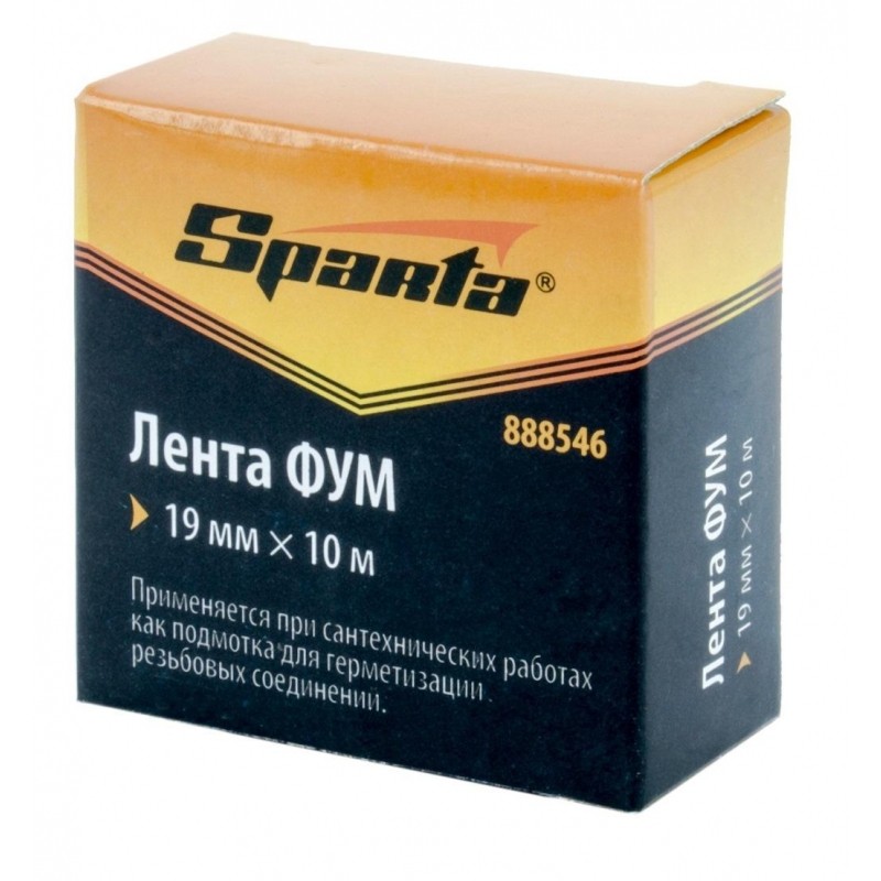 Лента уплотнительная (ФУМ) Sparta 19 мм х 10м (888546)