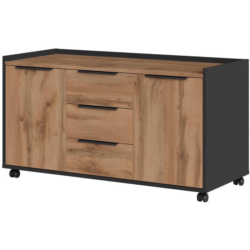 Тумба выкатн. К-Loft Director 241T006 1170x500x635 дуб натуральн/графит