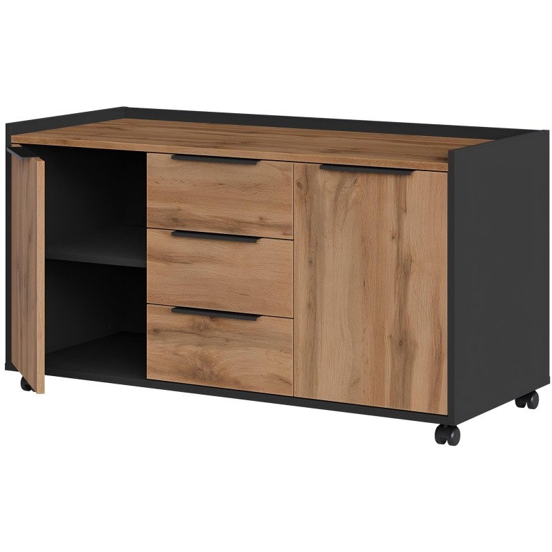 Тумба выкатн. К-Loft Director 241T006 1170x500x635 дуб натуральн/графит