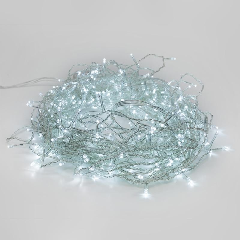 Гирлянда светодиодная Дождь 2,5x2 м, 300 LED, мерцание, Белый 235-055