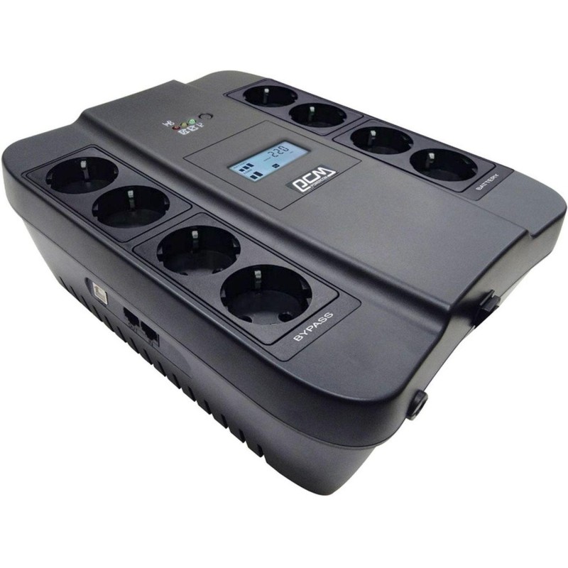 ИБП Powercom SPIDER SPD-1100U LCD USB, Line-Int, LCD,1100VA/605W,8xEURO,USB