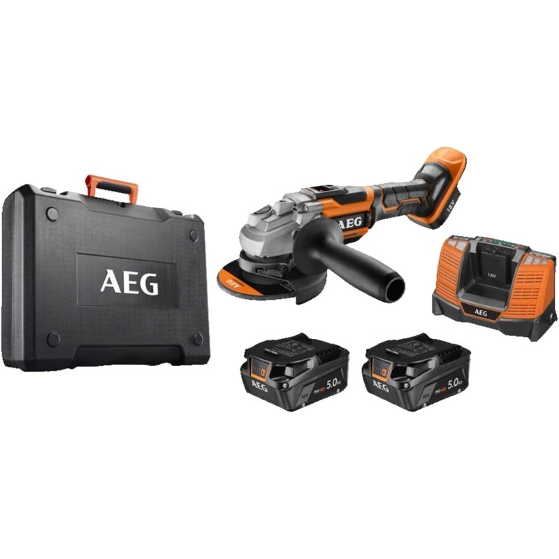 Шлифмашина угловая аккумуляторная AEG BEWS18-125BLLI-502C (4935464417)