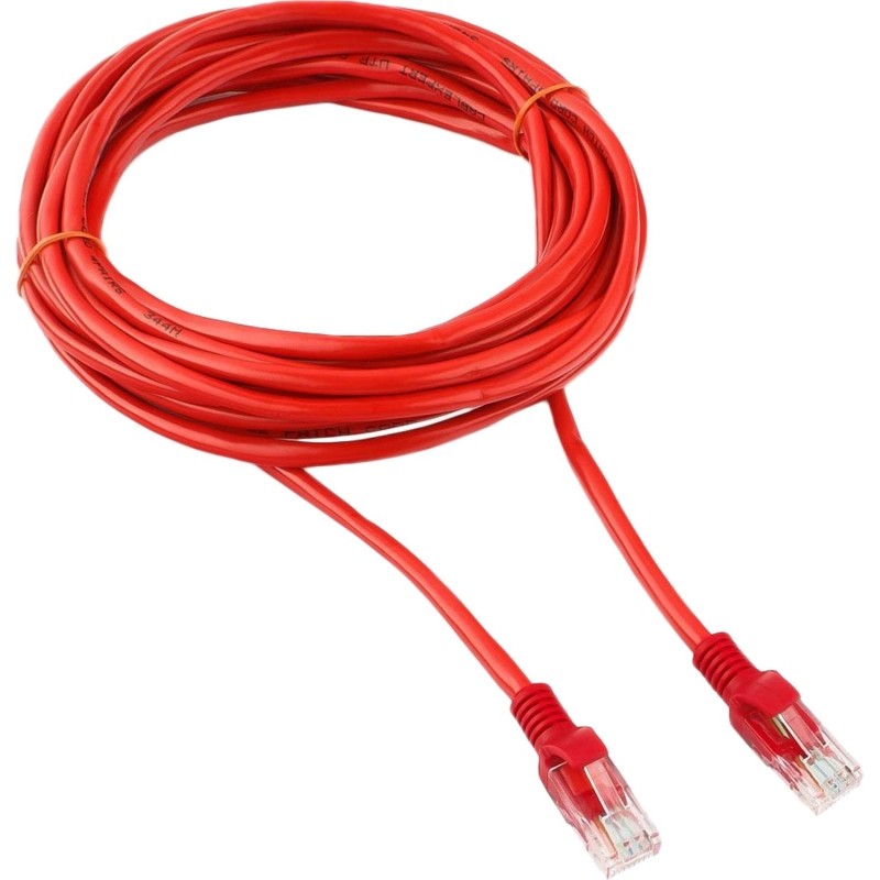 Патч-корд UTP Cablexpert PP12-5M/R кат.5e, 5м, красный