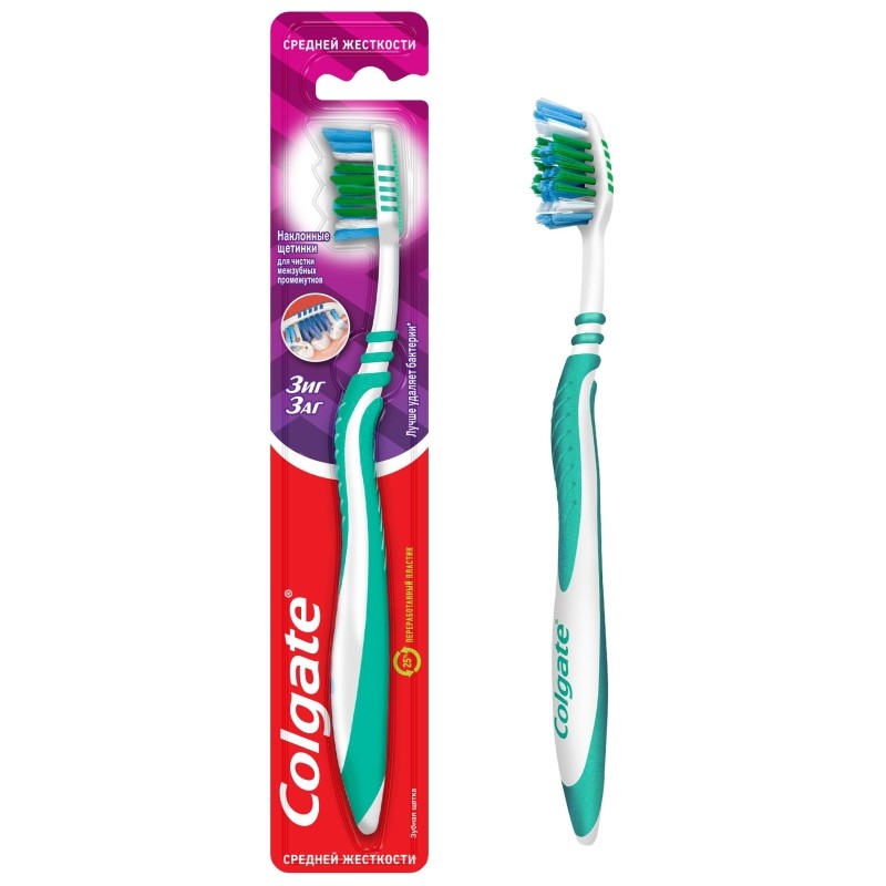 Зубная щетка COLGATE ЗигЗаг средней жесткости