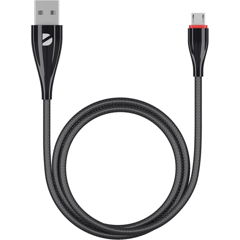 Кабель Deppa Ceramic USB - micro USB, 1м, черный