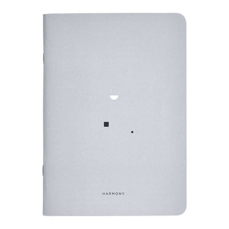 Бизнес-тетрадь А5, 40л. клетка, скрепка, 150х210мм Minimalism серый N2506
