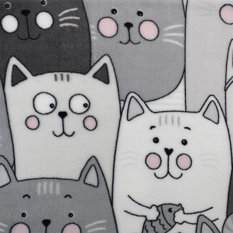 Покрывало 150x200 Happy Family велсофт Котики