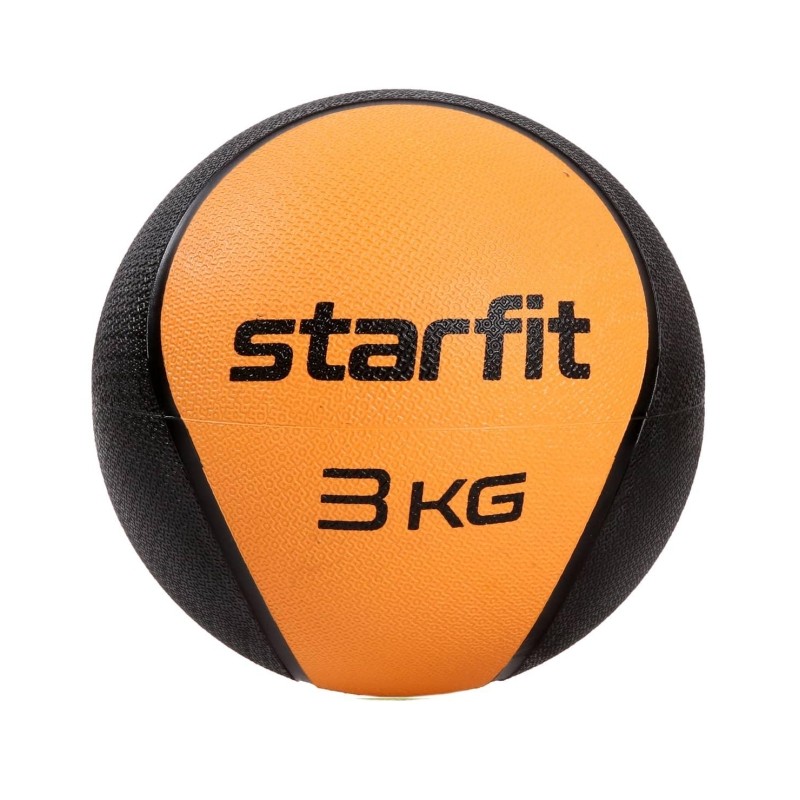 Медбол высокой плотности STARFIT GB-702 3 кг, оранжевый,УТ-00018936