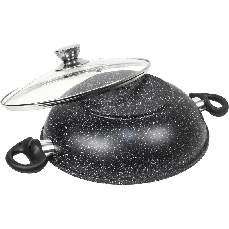 Сотейник ВОК 28см с крышкой и съемной ручкой Panairo Raitens induction