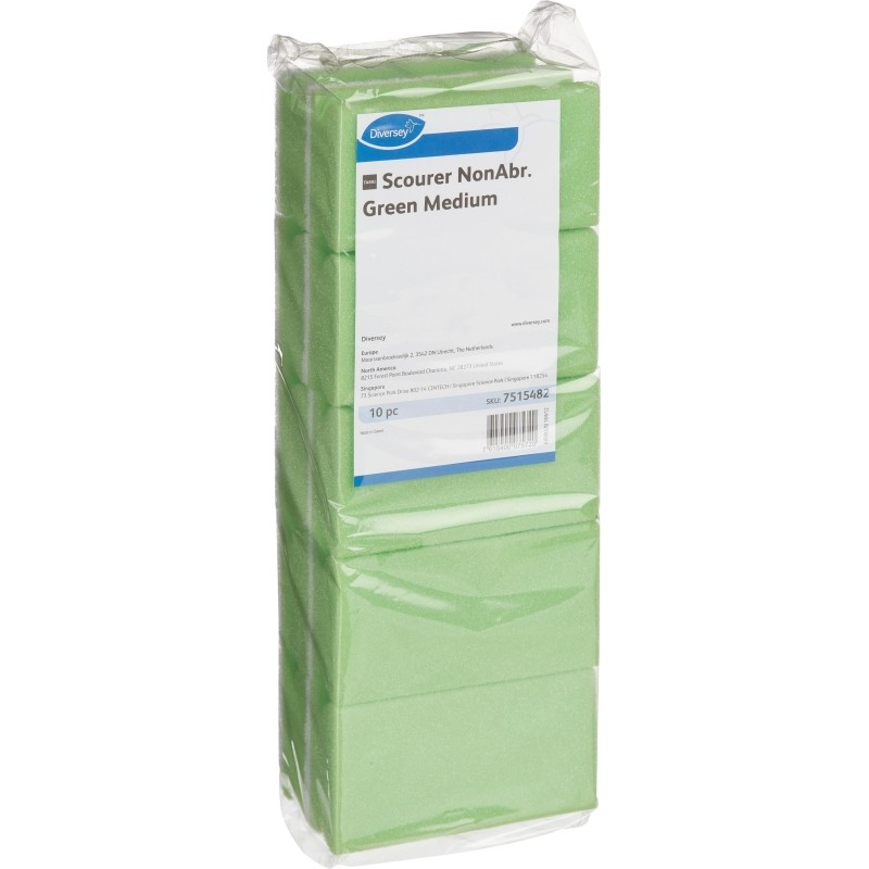Губки для мытья посуды TASKI Scourer NonAbrasive 13x7,5см зеленые 10шт/уп