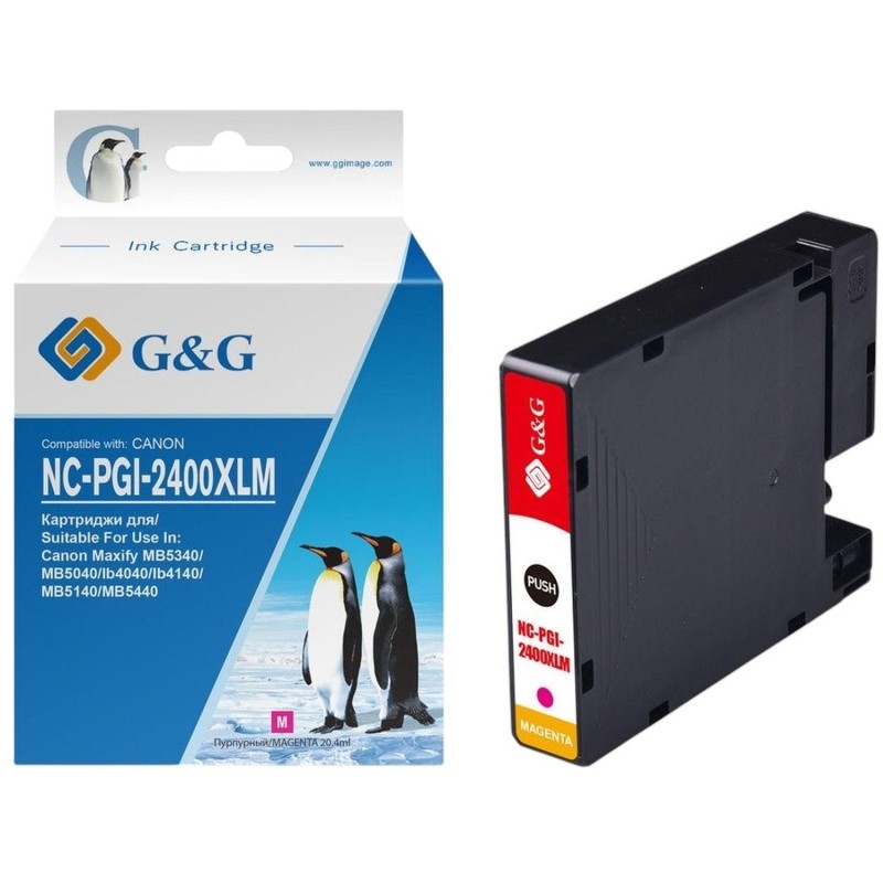 Картридж струйный G&amp;G PGI-2400XL M пур. для Canon MAXIFY iB4040/ МВ5040