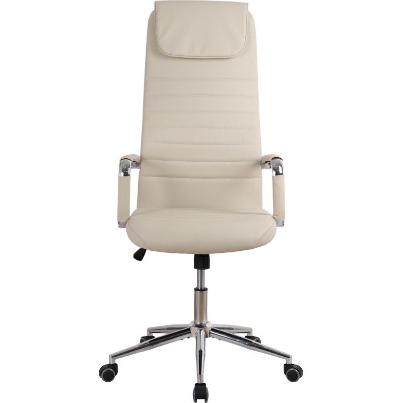 Кресло BN_SH_EChair-565 TPU кожзам бежевый, хром
