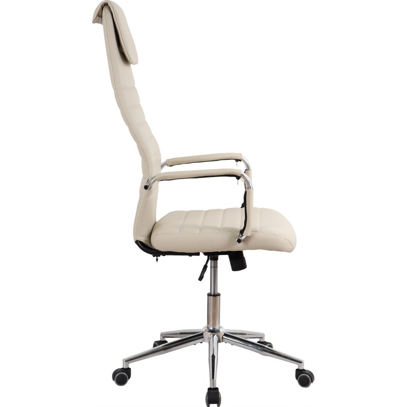 Кресло BN_SH_EChair-565 TPU кожзам бежевый, хром