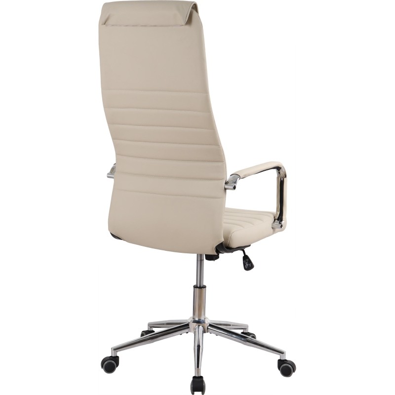 Кресло BN_SH_EChair-565 TPU кожзам бежевый, хром