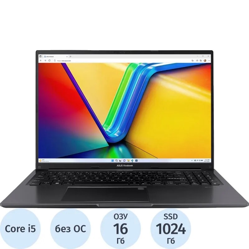 Ноутбук Asus  X1605VA-MB875(90NB10N3-M01330) i5-13500H/16Gb/1Tb SSD/16/DOS