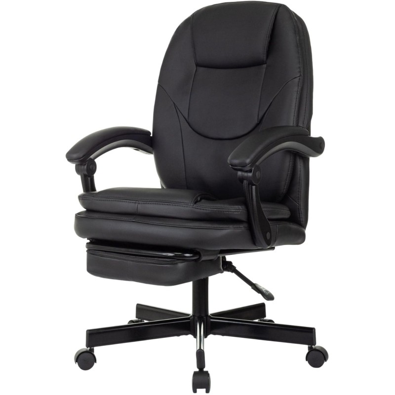 Кресло VB_EChair 668 PU P черный эко.кожа подст.для ног