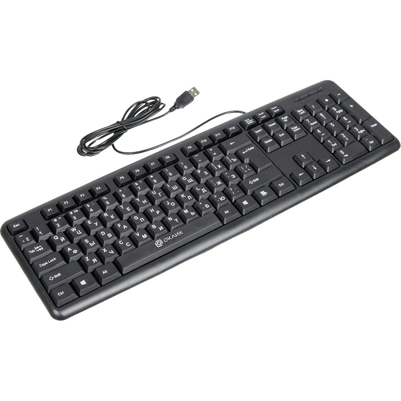 Клавиатура Oklick 180V2 черный USB