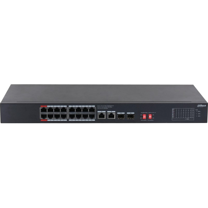 Коммутатор DAHUA DH-S3220-16GT-240 16-порт управл,PoE,L2,RJ45,uplink