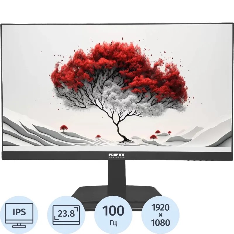 Монитор RDW Computers 23.8 RDW2401K IPS 16:9 HDMI HAS Piv 100Hz VGA DP FHD