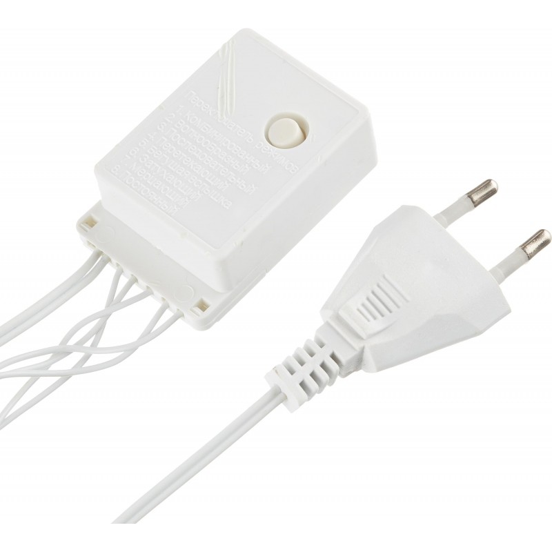 Гирлянда светодиодная сосулька 300л.LED бел,бел.каб 5.64х0.56м+1.5м Е96354