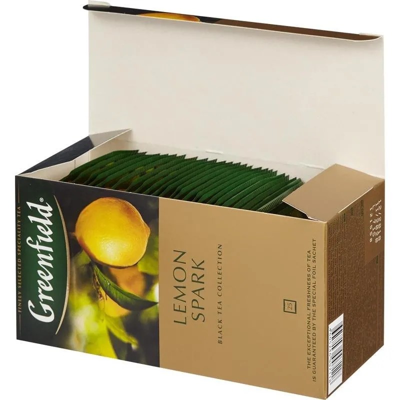 Чай Greenfield Lemon Spark черный фольгир.25пак/уп 0711-10,172699