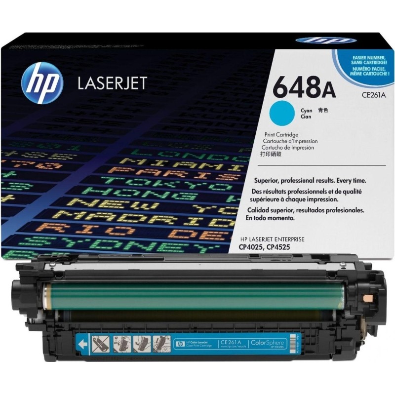 Картридж лазерный HP 648А CE261A гол. для CLJ CP4025/CP4525