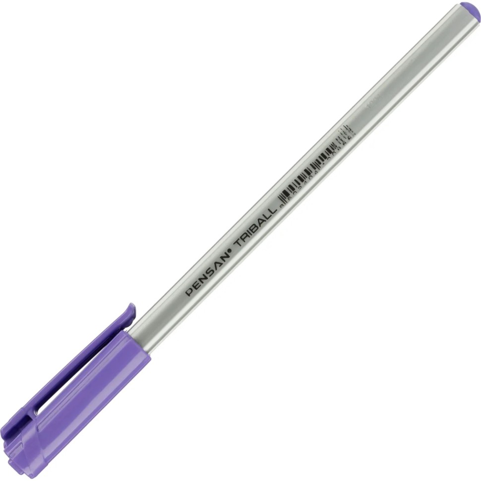 Ручка шариковая TRIBALL 1,0мм трехгранный корпус - цвет чернил фиолетовый