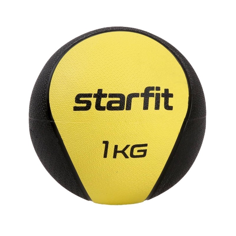 Медбол высокой плотности STARFIT GB-702 1 кг, желтый,УТ-00018934