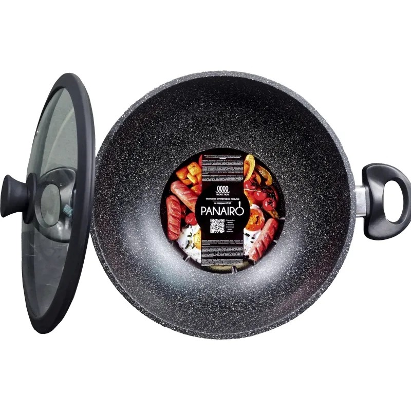 Сотейник ВОК 28см с крышкой и съемными ручками Panairo Expa induction
