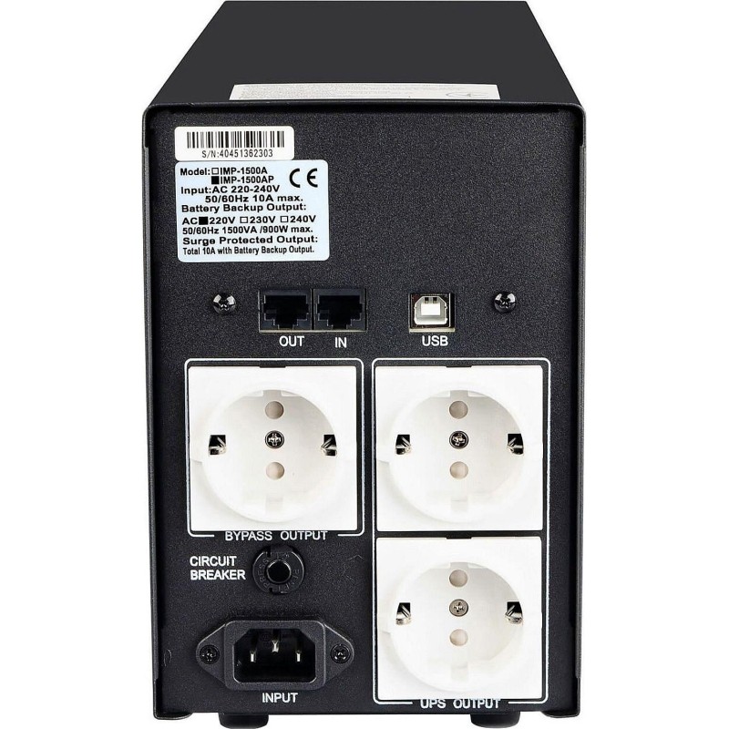 ИБП Powercom IMP-1500AP 1500Ва/900Вт 4xC13
