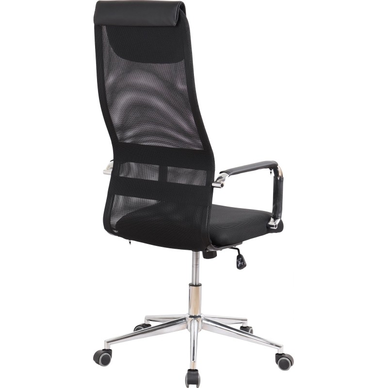 Кресло BN_SH_EChair-565 TW сетка/ткань черный, хром