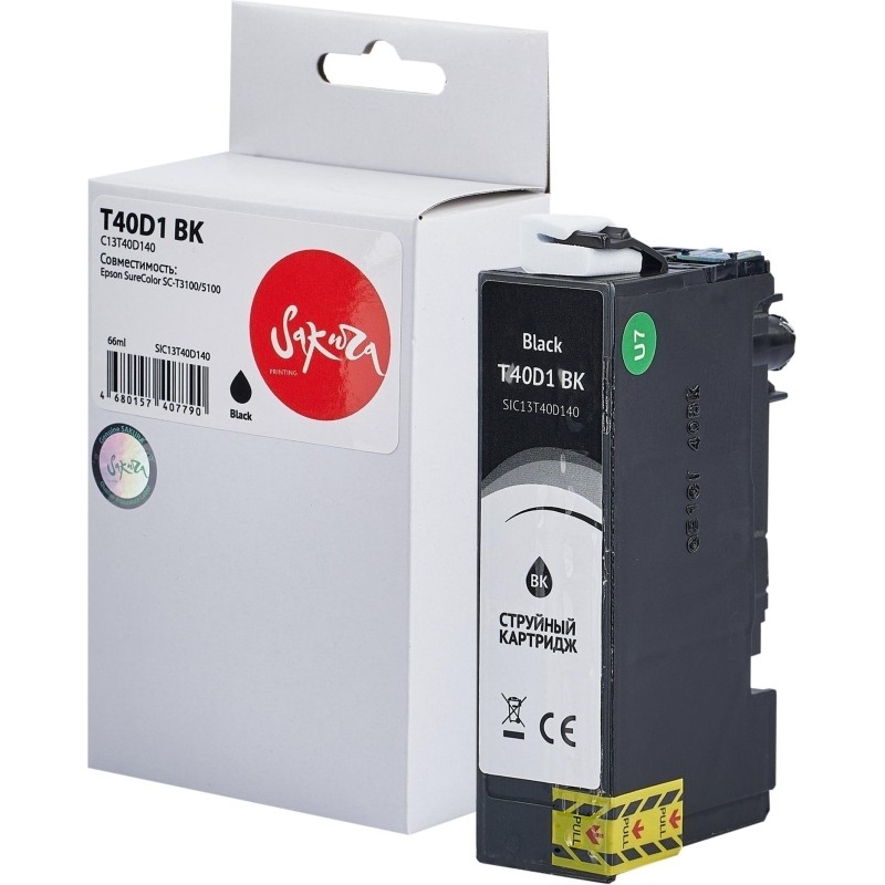 Картридж струйный Sakura SAC13T40D140 для Epson SureColor ,черный,66 мл