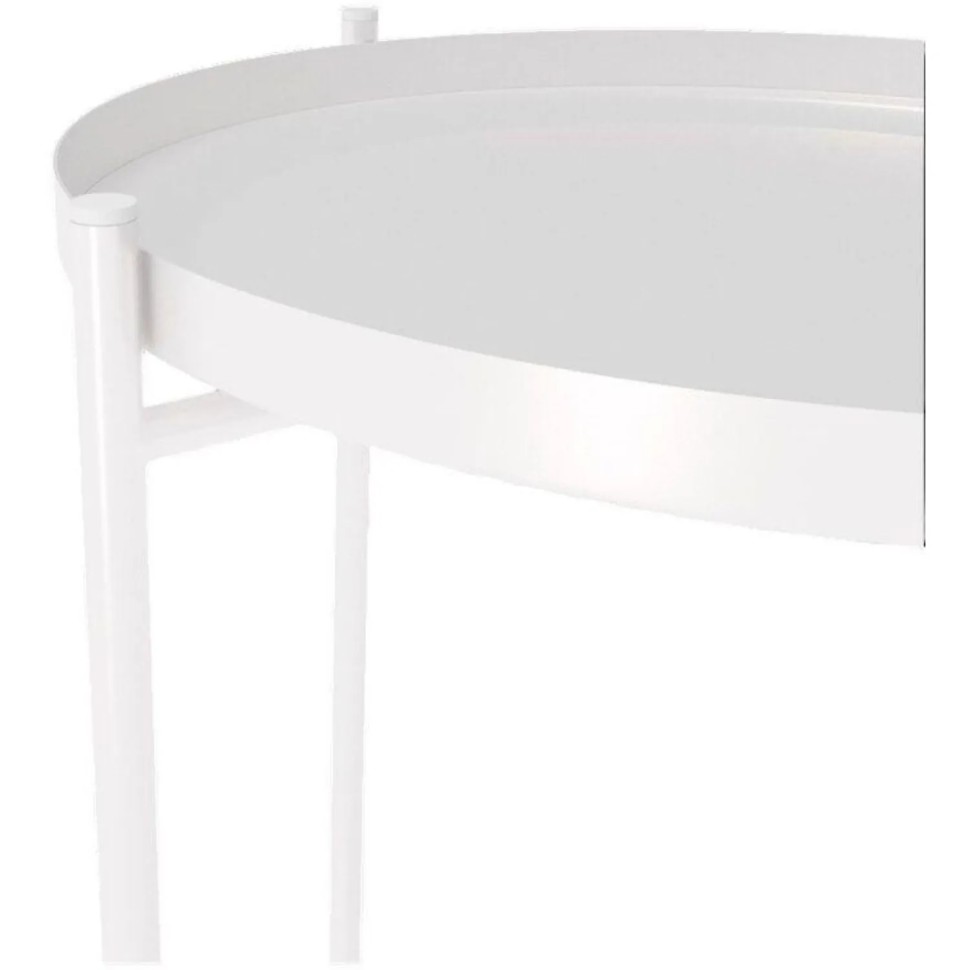 Стол журнальный EL_Sheffilton SHT-CT8 металл белый муар(241649/Сж-97)