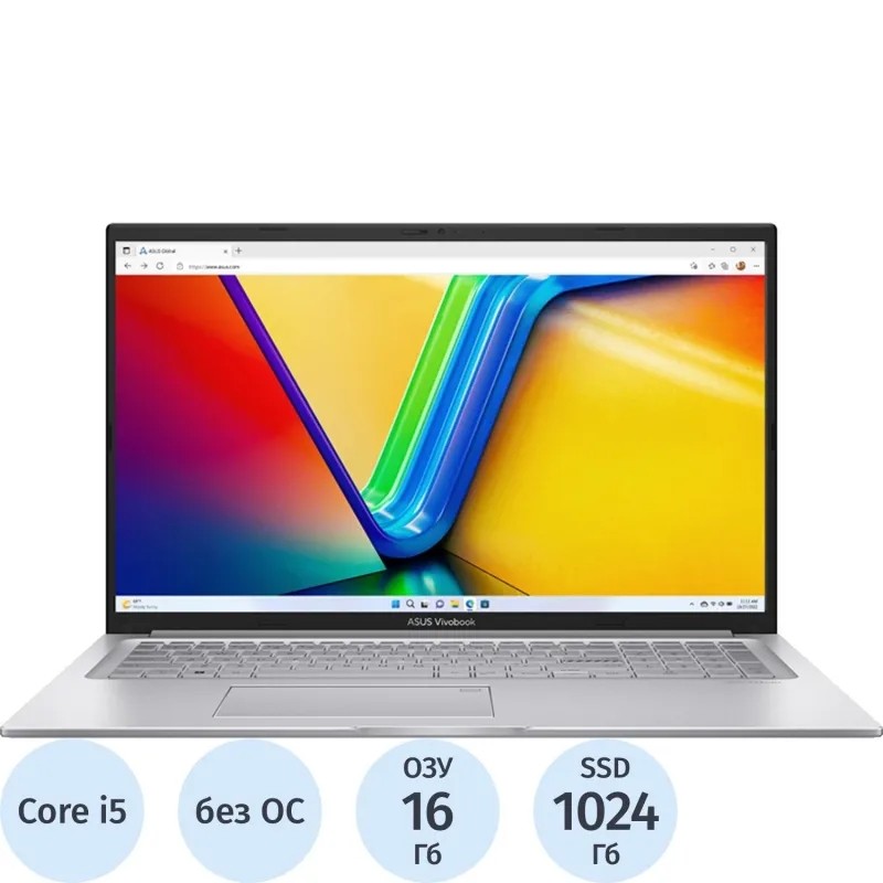 Ноутбук Asus X1704VA-AU397(90NB10V1-M00D10) i5-1335U/16GB/1TB SSD/17.3/DOS