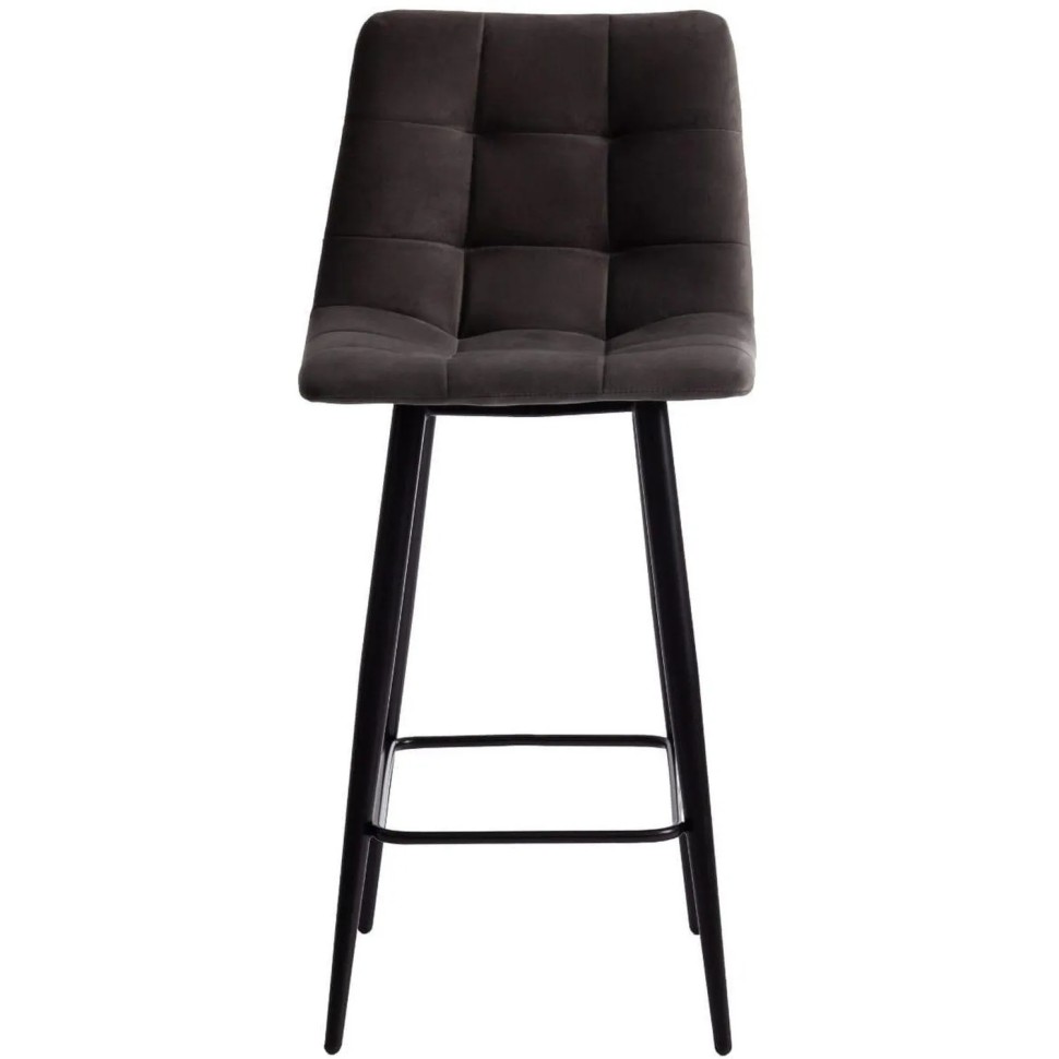 Стул полубарный CHILLY (mod.7095пб),тк/мет,тем-сер barkhat14/ч.,2шт/уп