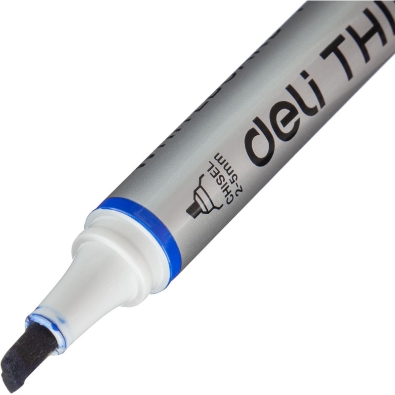 Маркер для белых досок Deli Think 2-5 мм синий скош.нак.EU00230