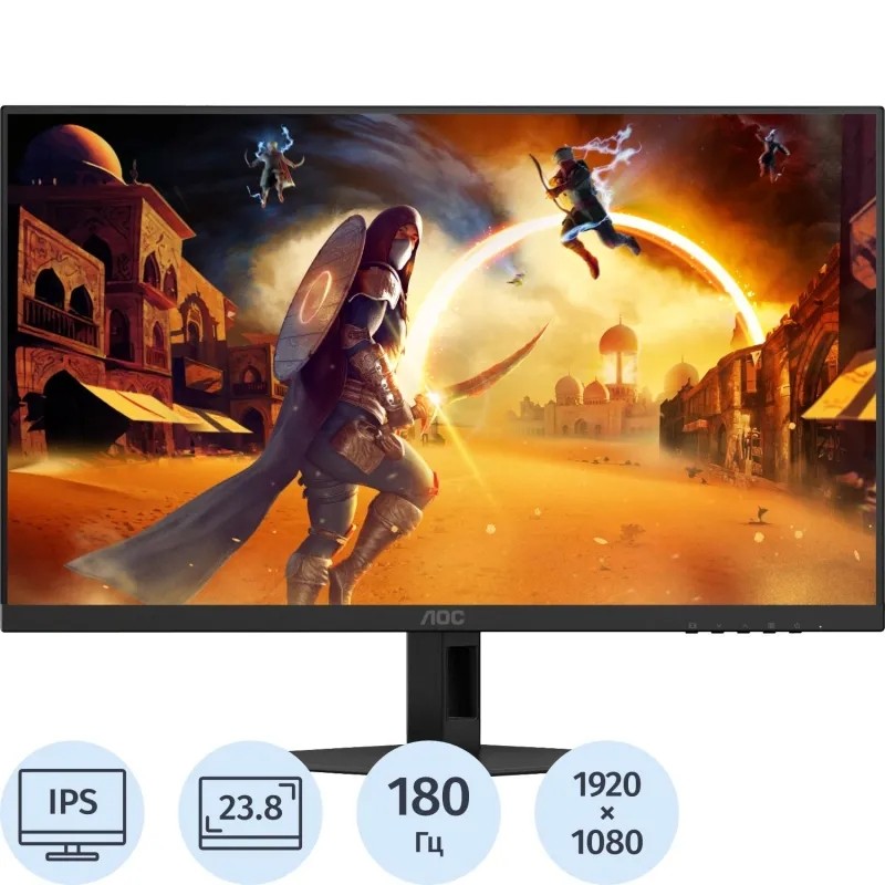 Монитор AOC (24G4XE)23.8/FHD/IPS/180Hz/300cd/0.5ms/HDMI/DP