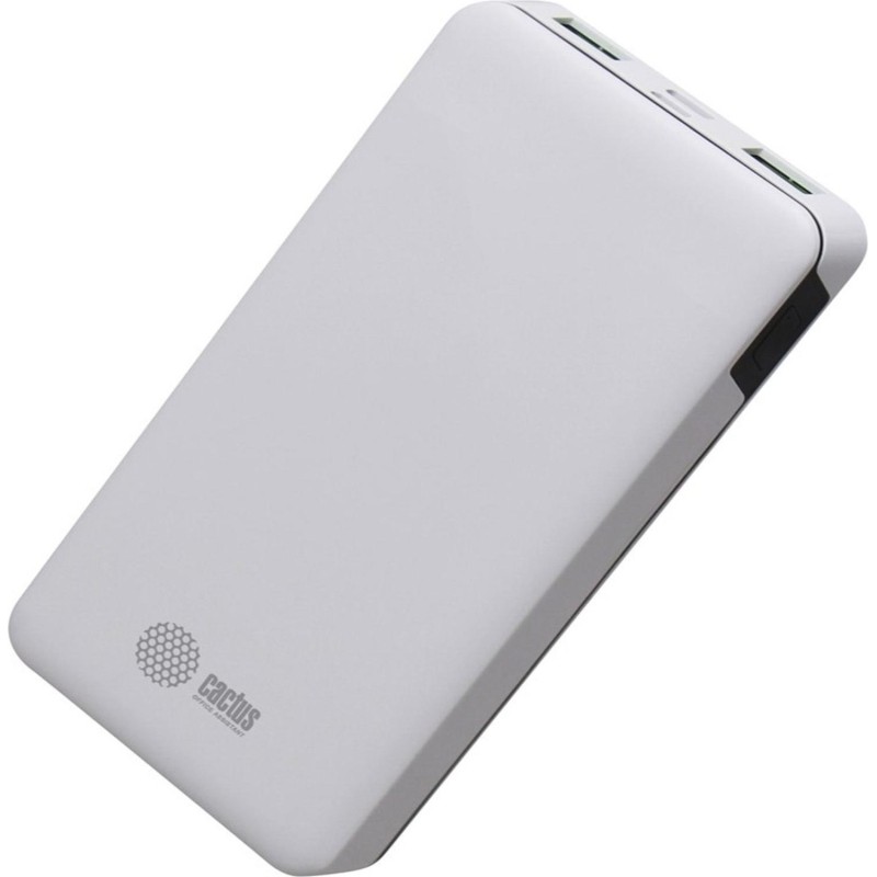 Внешний аккумулятор Cactus CS-PBFSKT-10000 10000mAh 2.1A 2xUSB белый
