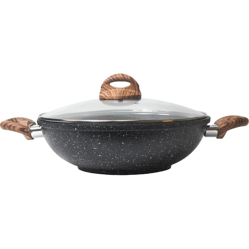 Сотейник ВОК 28см с крышкой и съемными ручками Panairo ECO induction