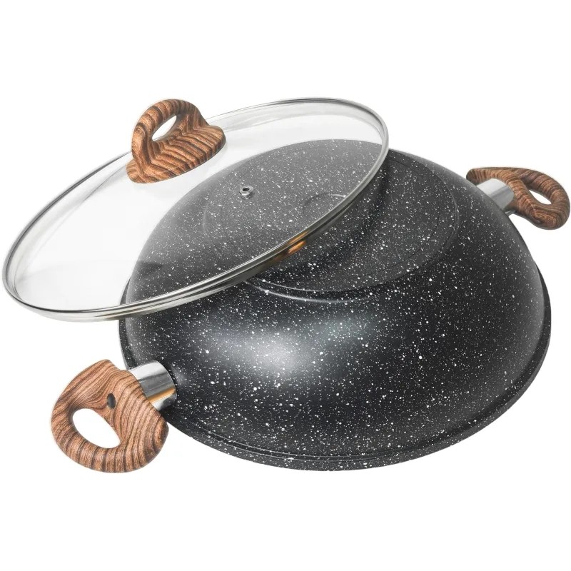 Сотейник ВОК 28см с крышкой и съемными ручками Panairo ECO induction
