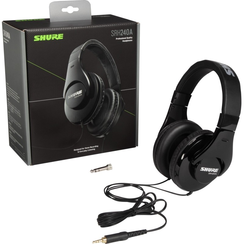 Наушники Shure SRH240A, профессиональные закрытого типа