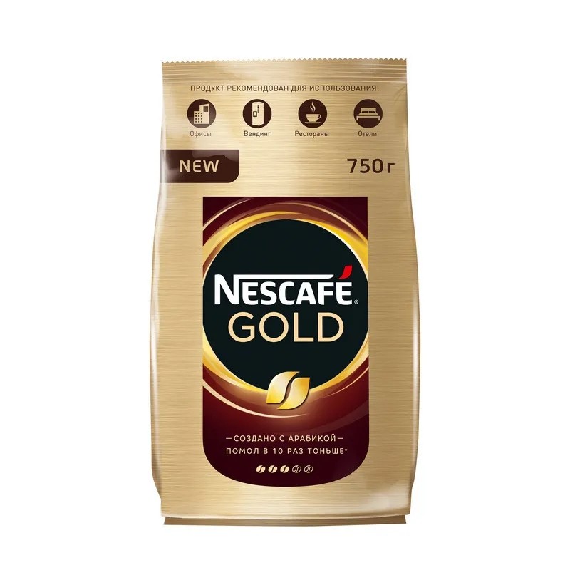 Кофе Nescafe Gold раств.субл.750г пакет,270227