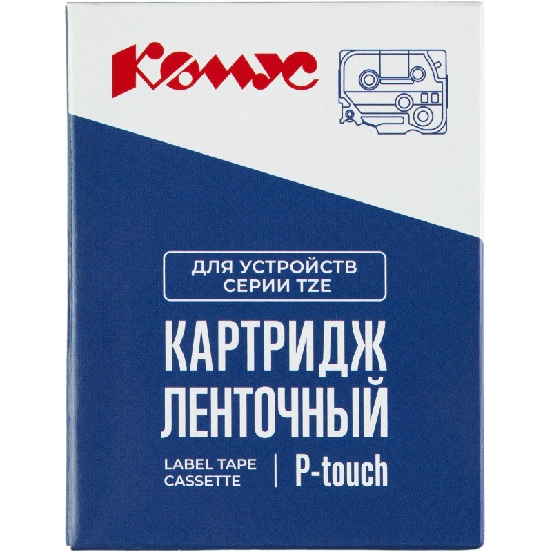 Картридж Комус TZE-715(Brother TZE-715 белый на зеленом ,6мм/8м)