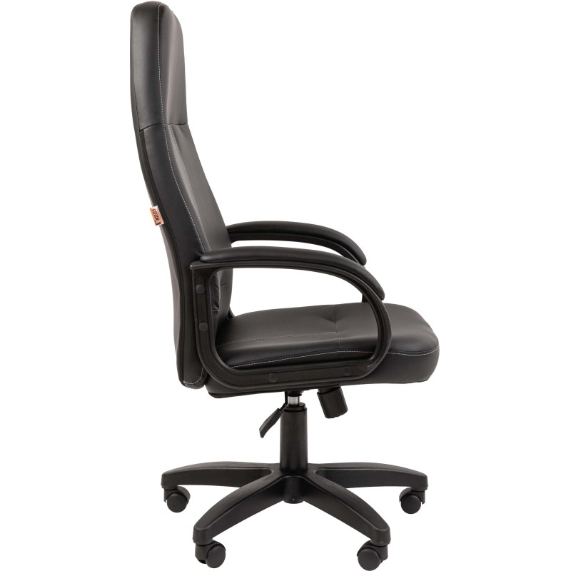 Кресло VT_EChair-674 TPU кож.зам черный пластик