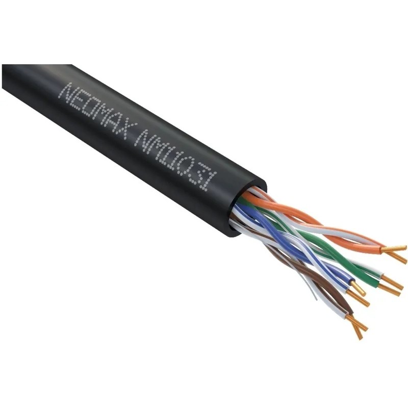 Кабель NEOMAX [NM11031] U/UTP cat.5e 4 пары (305 м) 24 AWG Медь внешн чер
